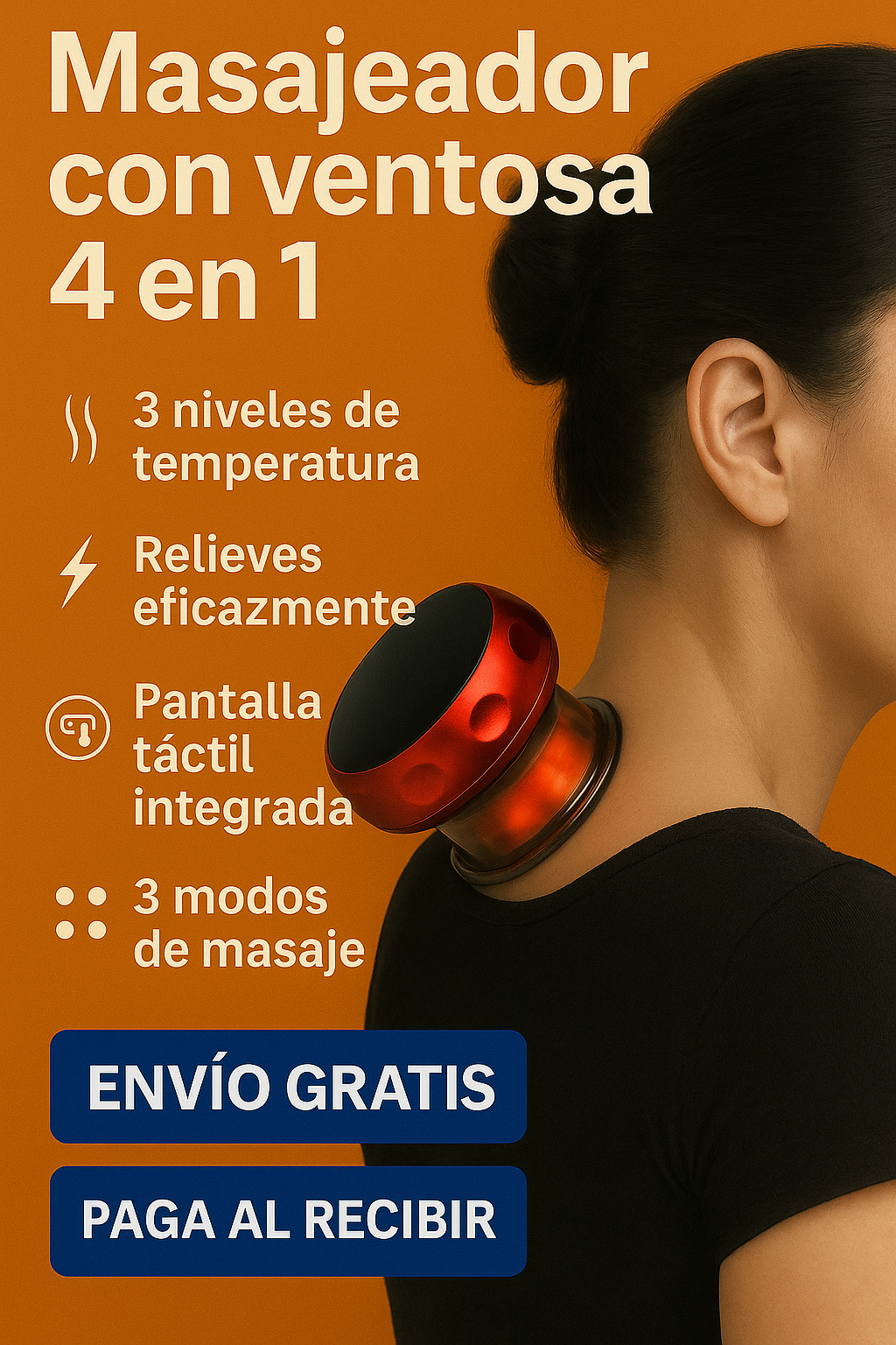 🌀 MASAJEADOR INTELIGENTE DE VENTOSA 4 EN 1 🔥💆♂️